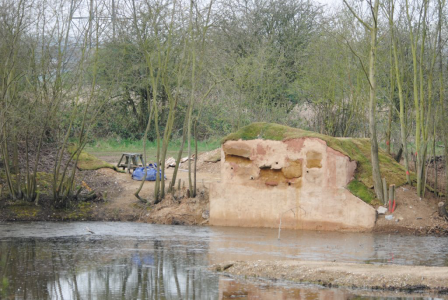 The artificial bank created by the RSPB to attract nesting Kingfishers. (Sally Harris) Kingfisher bank